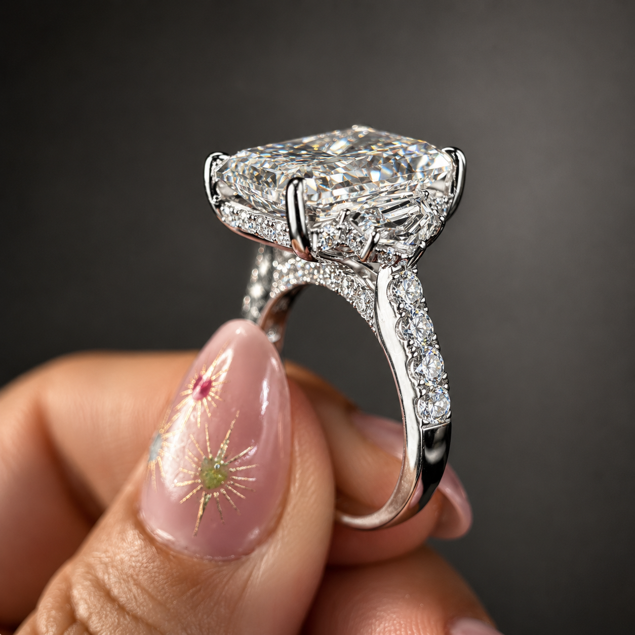 12.01  Carat Oval Cut Diamond Engagement Ring